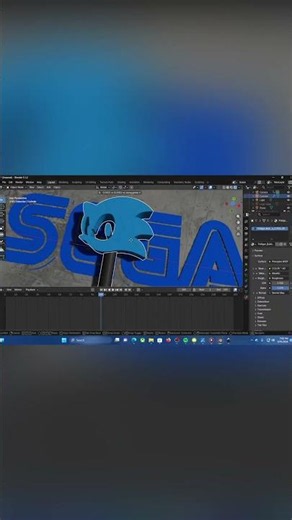 3D Sonic Marker Blender Speed Ramp #blender #sonic #animation