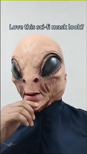 Hand-painted eerie alien mask for Halloween cosplay
