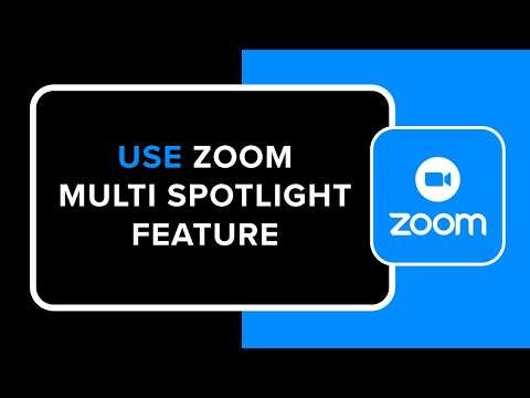 HOW TO USE ZOOM MULTI SPOTLIGHT FEATURE