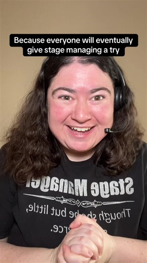 Th actor to stage manager pipeline is STRONG 😀 #stagemanager #stagemanagerlife #cast #crew #theatre