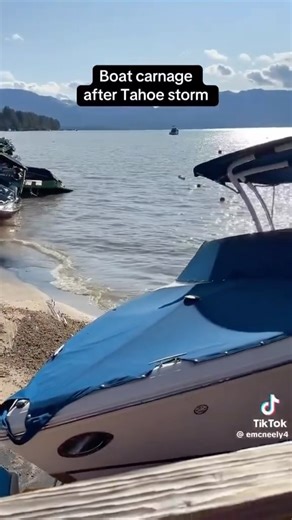 A video posted of different boats after the high winds and swell on Lake Tahoe Saturday afternoon with at least six people dead from one 27 foot boat which capsized. #laketahoe | Our Town Reno