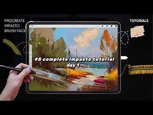 Day 1 : 3D Impasto Complete Procreate Tutorial : Base Painting