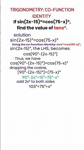 Trigonometry | Sine and Cosine Co-function Identity