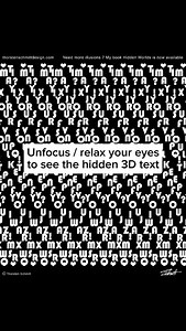 It's a stereogram ❤ #opticalillusion #stereogram #art #illusion #3d #hiddenworlds #magic #quote #vibes | Thorsten Schmitt Design