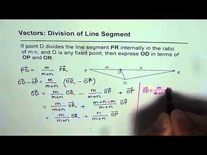 02 Vectors Internal Division of Line Segment - EDEXCEL - GCSE