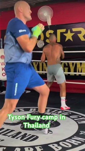The Gypsy King Tyson Fury looks lean in fight camp in Pataya, Thailand. A warm up fight in August.