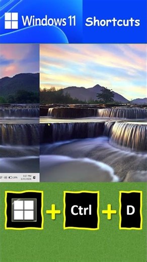 Shortcut keys to Create new Virtual Desktop in Windows 11