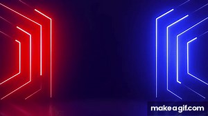 No Copyright Red and Blue Contrasting Neon Lights Background - Free Animated Background on Make a GIF