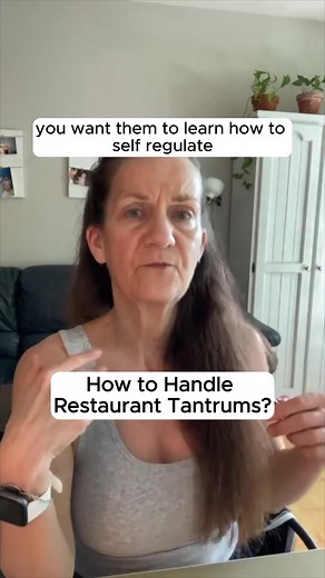 So how do you deal with a tantrum in a restaurant? You don't put other diners through that. I would take my kid outside and then stand there filing your nails while they're having a tantrum. Let them work it out on their own. You’re right there, calmly waiting for the tantrum to be over. And if you have a couple of kids with you, just say pack it up. If you are looking for a step-by-step guide on how to navigate those toddler tantrums, I’ve designed for you the Toddler Tantrum Course, linked in 