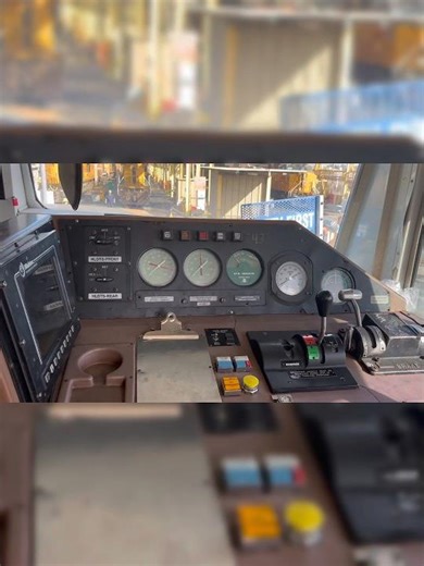 Inside the cab of UP SD70M 1979 + honking the horn! #shorts #foryou #fyp #unionpacific #train #rail