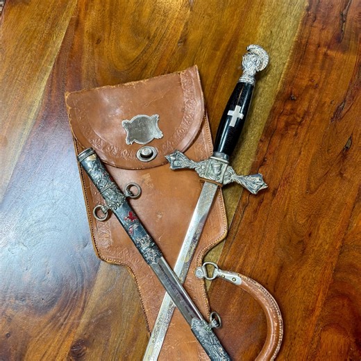 Antique Masonic Knights Templar Ceremonial Sword Set, Pettibone Bros. Mfg. Co. - Etsy Australia