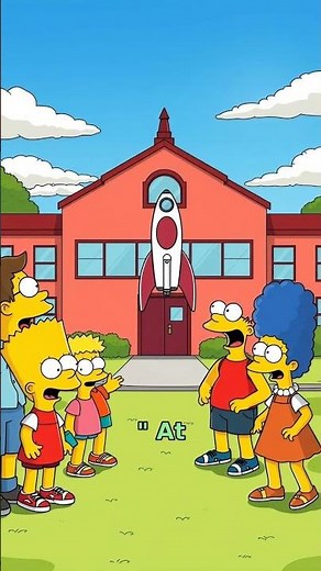 The Simpsons: Homer Meets Elon Musk at Moe’s Tavern — 90s Cartoons Rocket Adventure