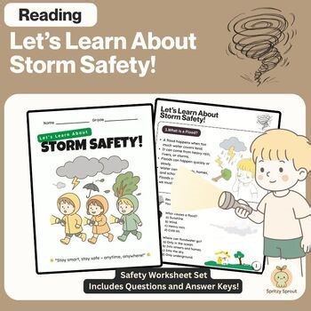 Let’s Learn About Storm Safety! – Reading & Multiple Choice Worksheet