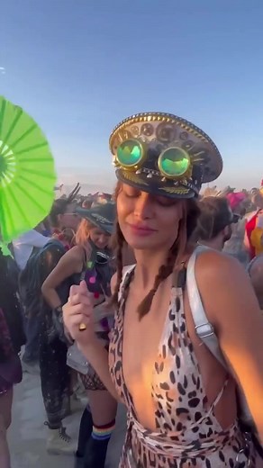 Seductive Dance Performance at Burning Man Festival