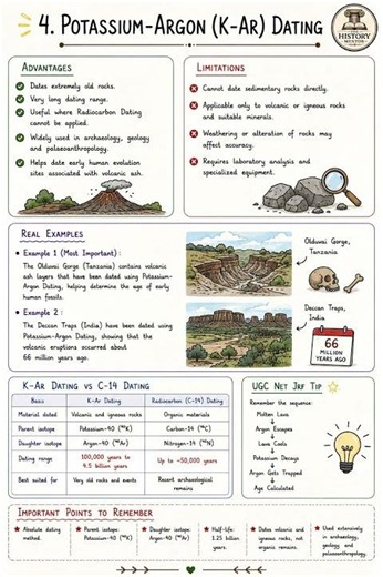 📚Day 5 Absolute Dating (Part 2) | Potassium–Argon & Uranium Series | UGC NET History #ugcnethistory