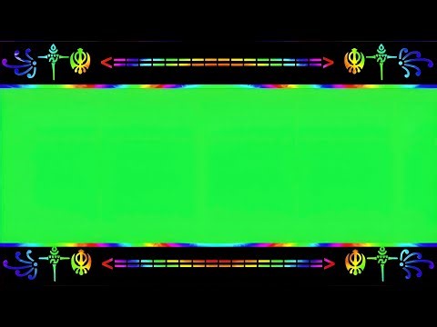 Vibrant Rainbow Border Design with Green Screen Background | Colorful Decorative Frame 4K