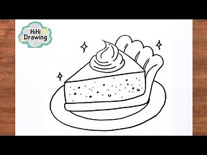 How to Draw a Slice of Pumpkin Pie | Easy Drawing Step by Step