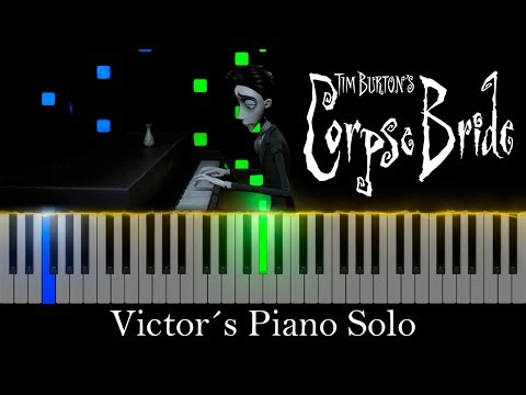 Victor´s Piano Solo - Tim Burton´s Corpse Bride (Visual Piano Tutorial/Best Version)
