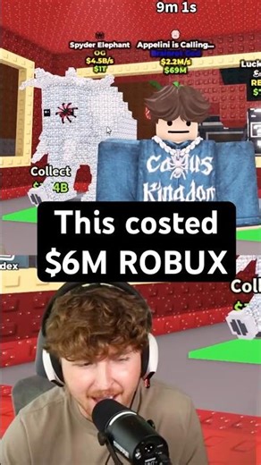 I got the SPYDER ELEPHANT for $6M Robux..