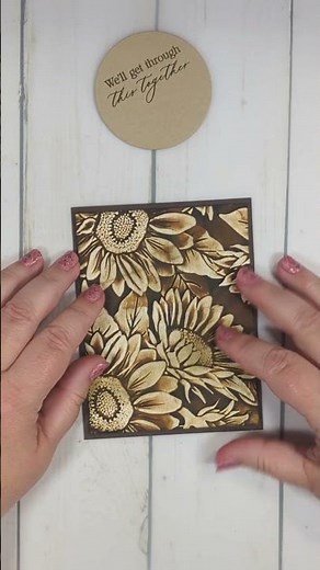 easy rubber stamping technique with ink and an embossing folder #cardmaking #papercrafting