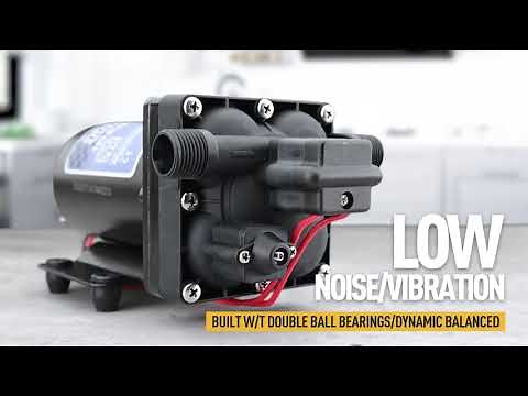 12VWP Water Pump 12V DC RV Fresh Water Pump 6GPM 70PSI Self-Priming Diaphragm Pump