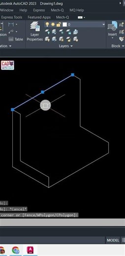 AutoCAD Tutorial | BASIC ISOMETRIC DRAWING 23