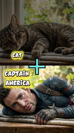 When cat be a super hero! #cat #captainamerica #marvel
