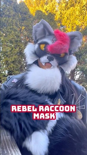 Raccoon Mask Comm! #cosplay #animalmask #therian #furry #punk #mask #diy #smallbusiness