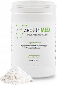 Zeolith MED Detox-Pulver 650g - Entgiftungskur – Heilerde | 100% natürliche Entgiftung, Medizinprodukt, Apothekenqualität, Vergleichssieger, Darmreinigung, Entgiftung von Schwermetallen