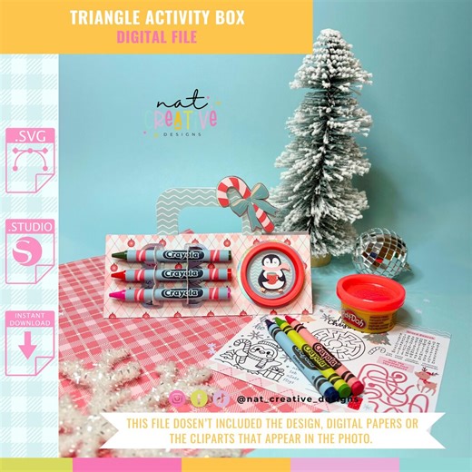 Triangle Activity Box Template, SVG and .studio Files, Silhouette Cut Files, Cricut Cut Files - Etsy