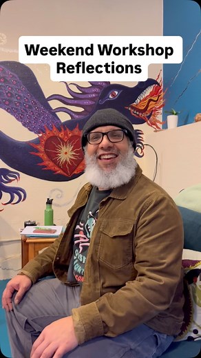 A weekend workshop helps you slow down, turn inward and trust your intuitive voice ✨ Thank you Jonathon, Sophia, Ben and Mariah for sharing about your intuitive painting process unfolding throughout a weekend 🎨 A Deepening into Intuitive Painting (our last workshop of the year!) 🗓️ Saturday Dec 6 & Sunday Dec 7 ⏰ 10am - 5:30pm PST 📍 Online In-Person Join for a day or the full weekend! Learn more at our link in bio ✨ #intuitivepainting #creativefreedom #processpainting #intuitiveart #humanexpr