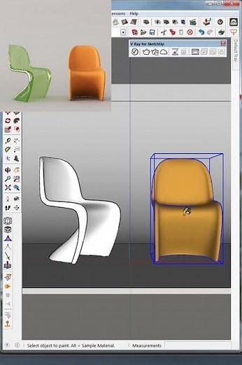 how to make furniture catalog photos with Vray sketchup,panton chair #sketchup #vray #furniture
