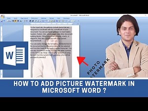 How to add picture watermark in Microsoft word ?