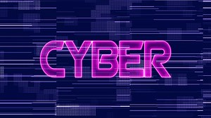 Download Cyber security icon animation, futuristic background for free