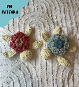 Crochet Flower Turtle Pattern – Easy Turtle Plush (digital Download) - Etsy UK