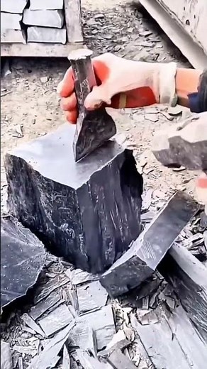 Breaking Rocks with a Chisel and Hammer #shorts