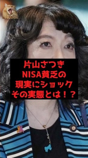 【速報】片山さつき、NISA貧乏の現実にショック！その実態とは！？