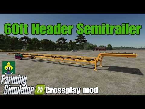60ft Header Semitrailer / FS25 crossplay mod