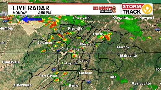 Monday 6:55pmET Radar Update (7/21) #chattanooga | Meteorologist David Glenn WTVC
