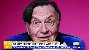Much loved Aussie comedian, actor, and entertainer, Barry Humphries, sadly passed away last night in a Sydney hospital surrounded by his family after complications from hip surgery. #9News | WATCH LIVE 6pm | 9 News