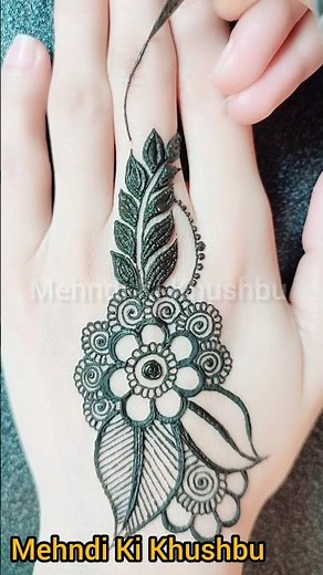 Simple Mehndi Design | Easy Arabic Henna Design #shorts