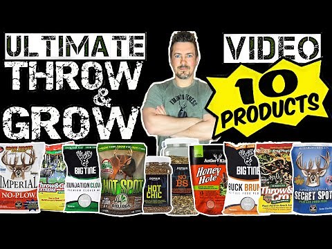 🍀Ultimate Throw & Grow🍀 Food Plot Video! Comparing 10 No Till Products to Best Attract Deer PART 1