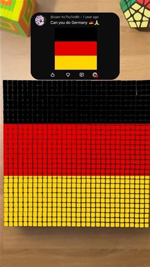Making GERMANY'S Flag on Rubik's Cubes! 🇩🇪