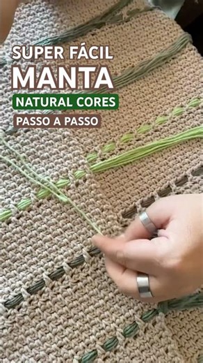 👆🏼Clica Neste 👆🏼Título ▶️ Acima 👆🏼 e Aprenda a Fazer Esta Manta em Crochê Natural Cores