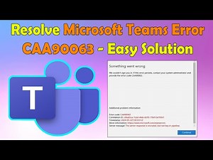 Microsoft Teams Error CAA90063: Quick Fix for Windows
