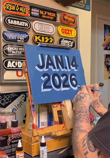 Painting Today's Date in Egyptian Typeface