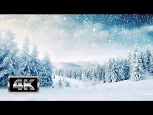 Magic of Winter Snowfall - 1 Hour Forest Snowfall Screensaver with Relaxing Christmas Music 4K