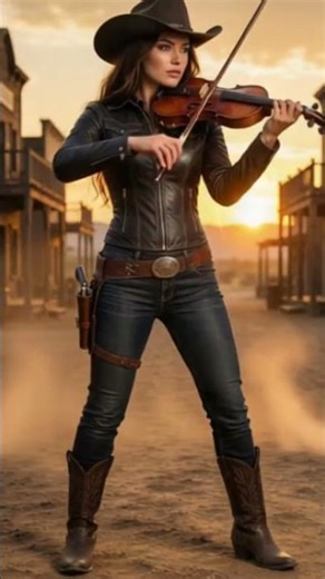 Sexy Cowgirl Violinist Plays Classic Country – Wild West Vibes! 🤠🎻