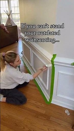 It’s really that easy?! Yep! Two-tone wainscoting (especially when the millwork is a stark white
