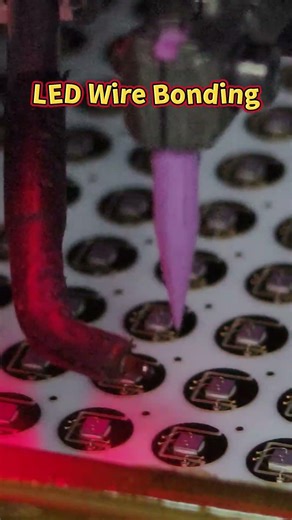 LED Chip Wire Bonding Process #shorts #factory